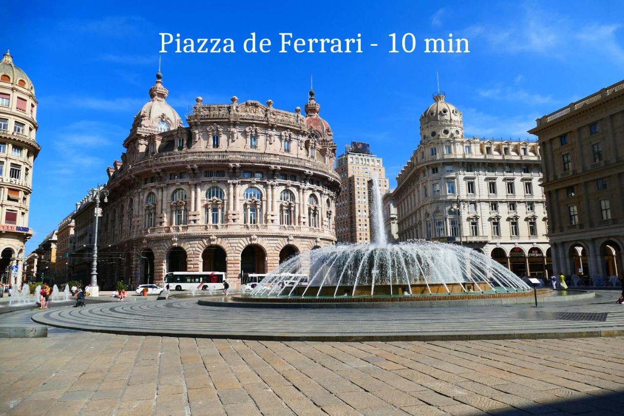 热那亚Attico Luxury Con Parcheggio E Terrazza Vista Mozzafiato公寓 外观 照片