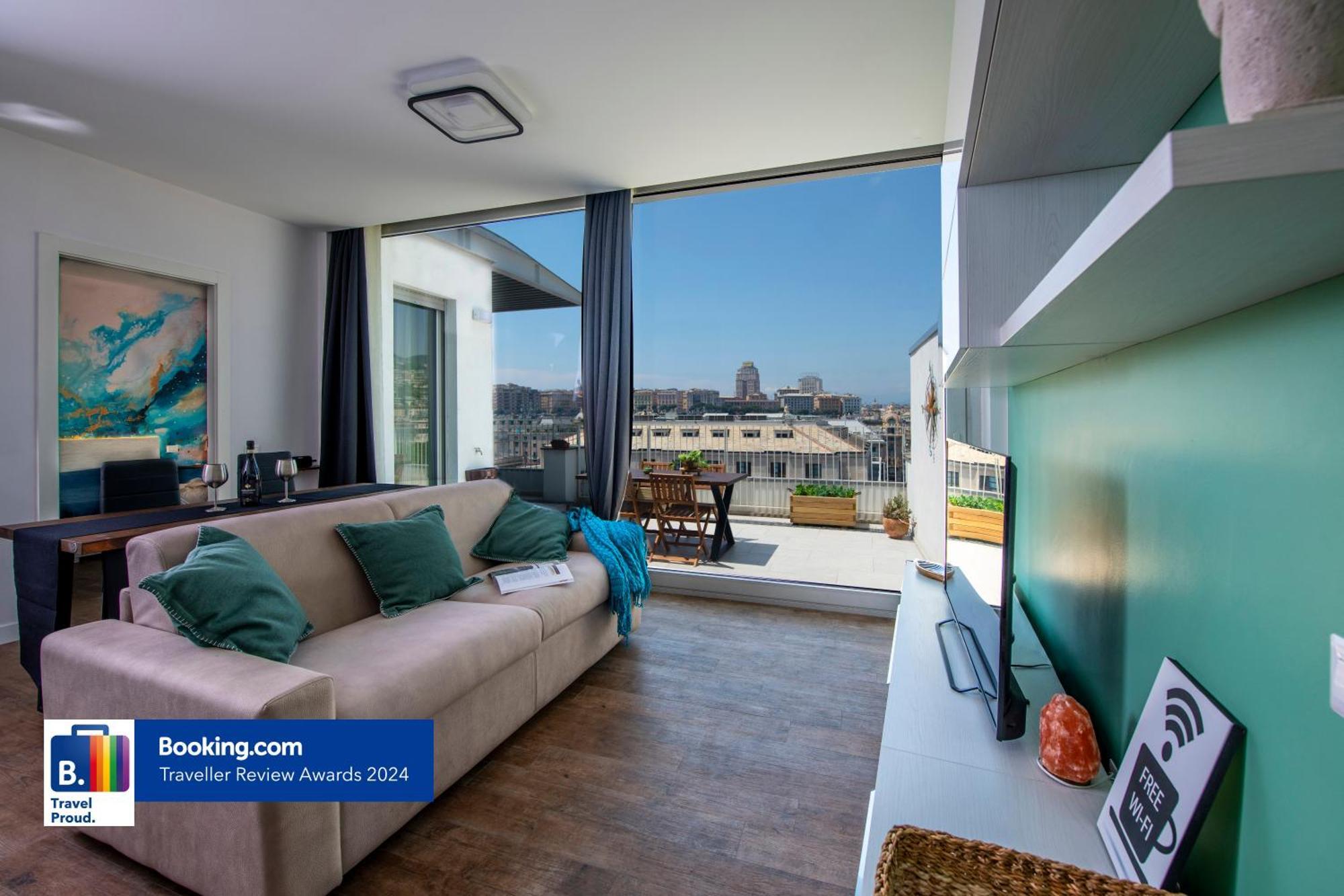 热那亚Attico Luxury Con Parcheggio E Terrazza Vista Mozzafiato公寓 外观 照片