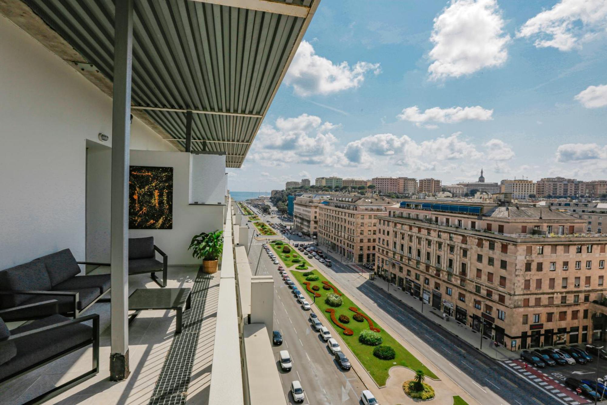 热那亚Attico Luxury Con Parcheggio E Terrazza Vista Mozzafiato公寓 客房 照片