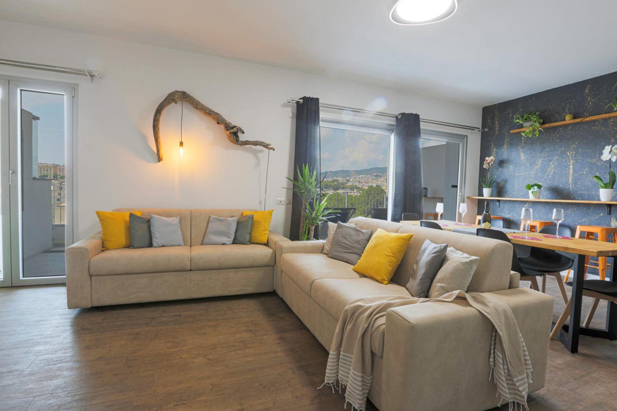 热那亚Attico Luxury Con Parcheggio E Terrazza Vista Mozzafiato公寓 客房 照片