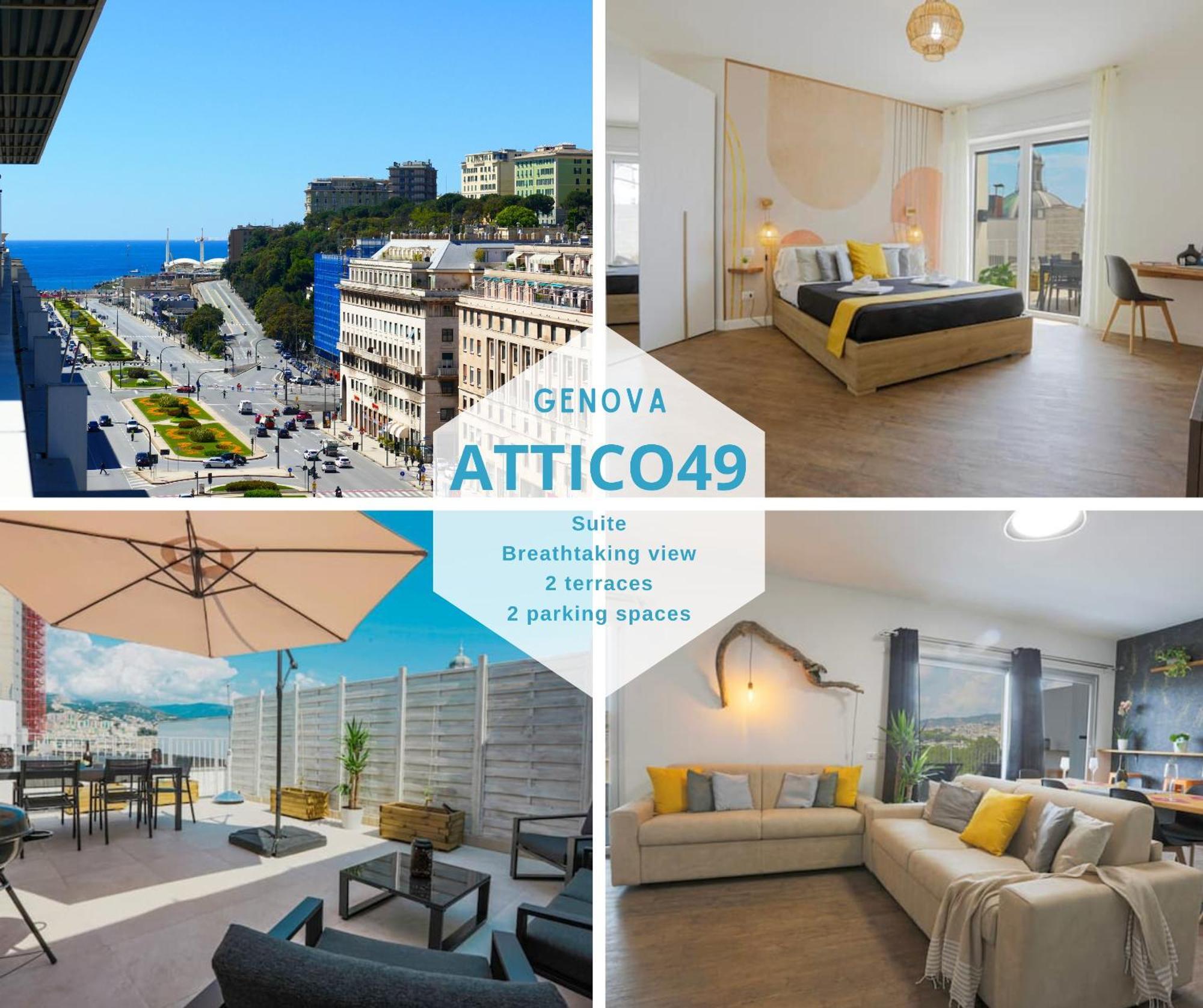 热那亚Attico Luxury Con Parcheggio E Terrazza Vista Mozzafiato公寓 外观 照片