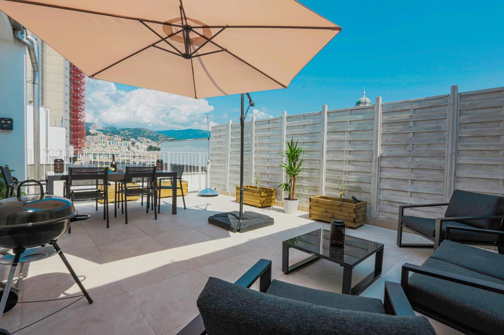 热那亚Attico Luxury Con Parcheggio E Terrazza Vista Mozzafiato公寓 外观 照片