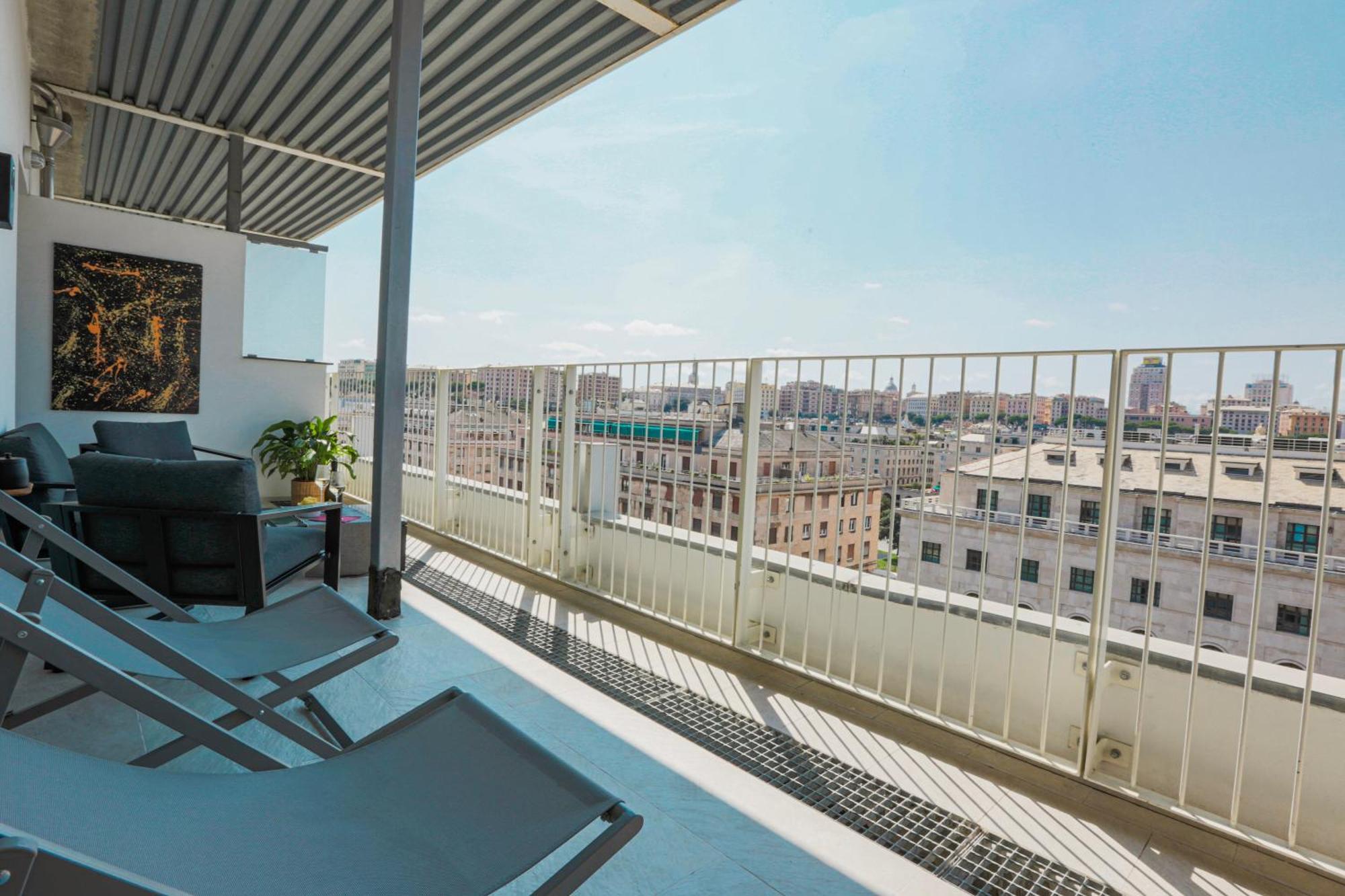 热那亚Attico Luxury Con Parcheggio E Terrazza Vista Mozzafiato公寓 外观 照片