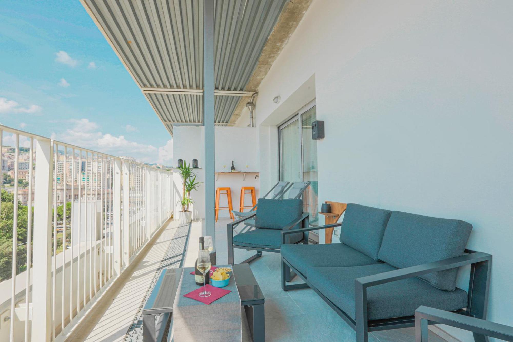 热那亚Attico Luxury Con Parcheggio E Terrazza Vista Mozzafiato公寓 客房 照片