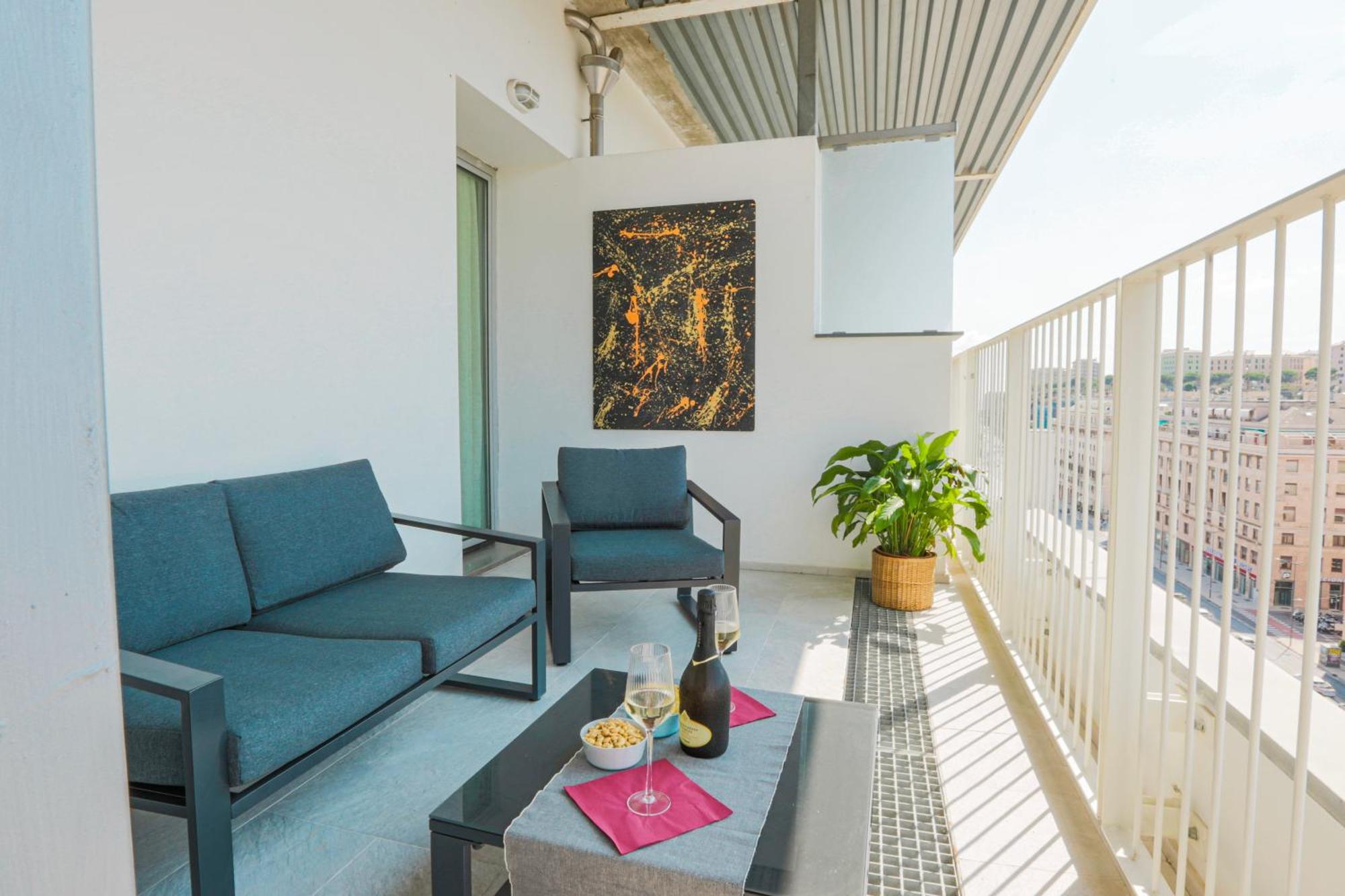 热那亚Attico Luxury Con Parcheggio E Terrazza Vista Mozzafiato公寓 客房 照片